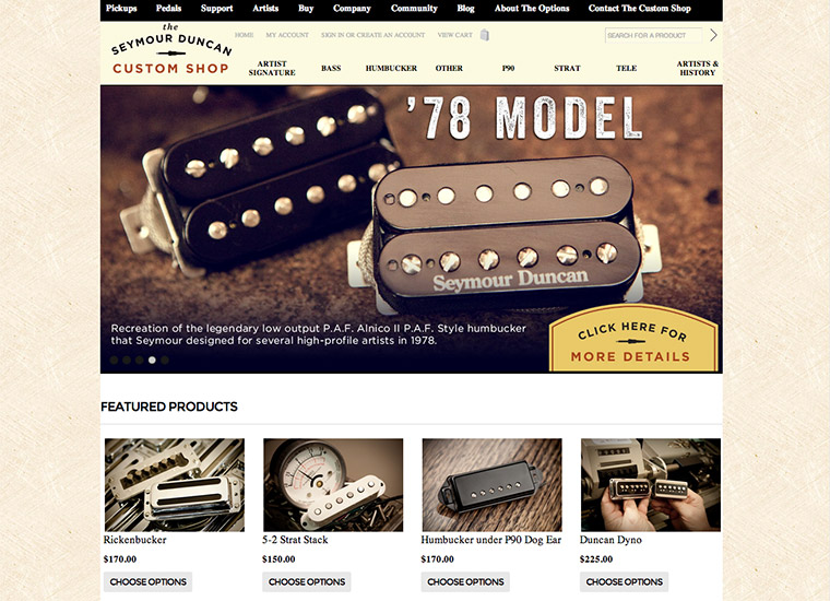 seymour duncan custom shop