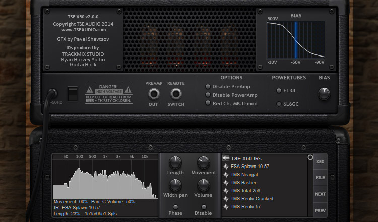 TSE Audio X50 V2 back